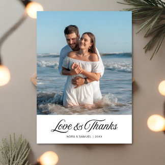 Amour & Merci Carte de voeux pour couple d'anniver