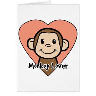 Amour mignon de singe de sourire de clipart