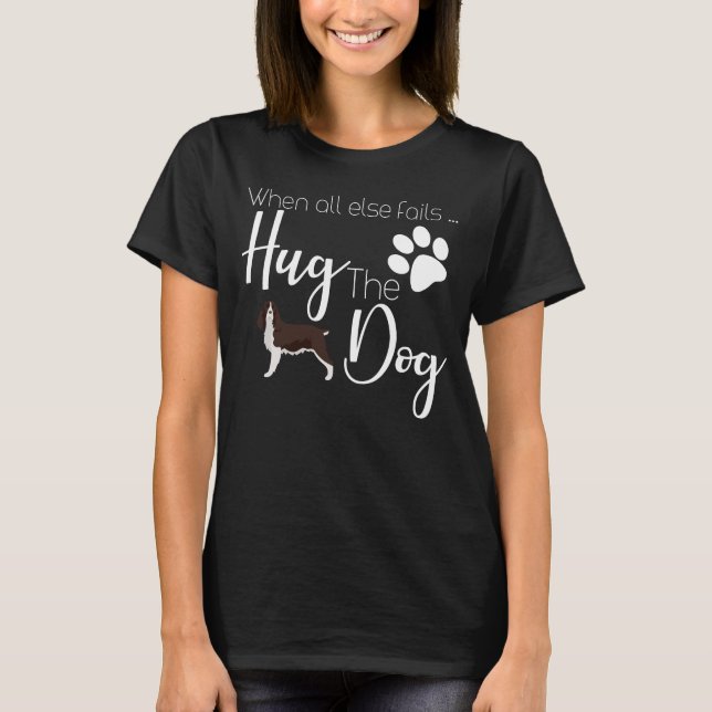 Amour mignon M du T-shirt I de chien d'épagneul de (Devant)