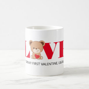 "AMOUR" Mignonne Ours Valentin Mugs