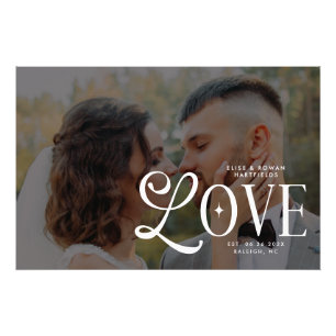 Amour Moderne Monogramme de couple photo de mariag