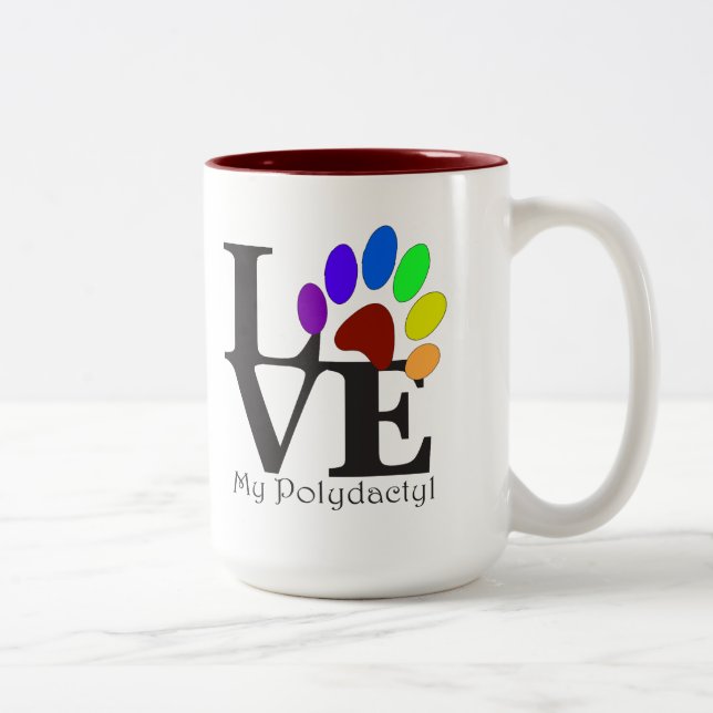 AMOUR Mon Polydactyl 15 oz Mug (Droit)