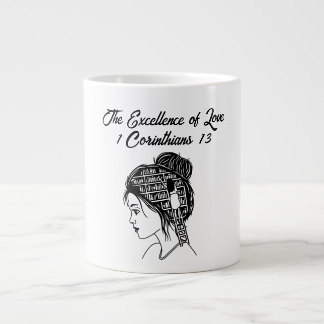 Amour -mug tasse de café géant (Devant)