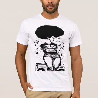 Amour naturel d'Afro de T-shirt de révolution de