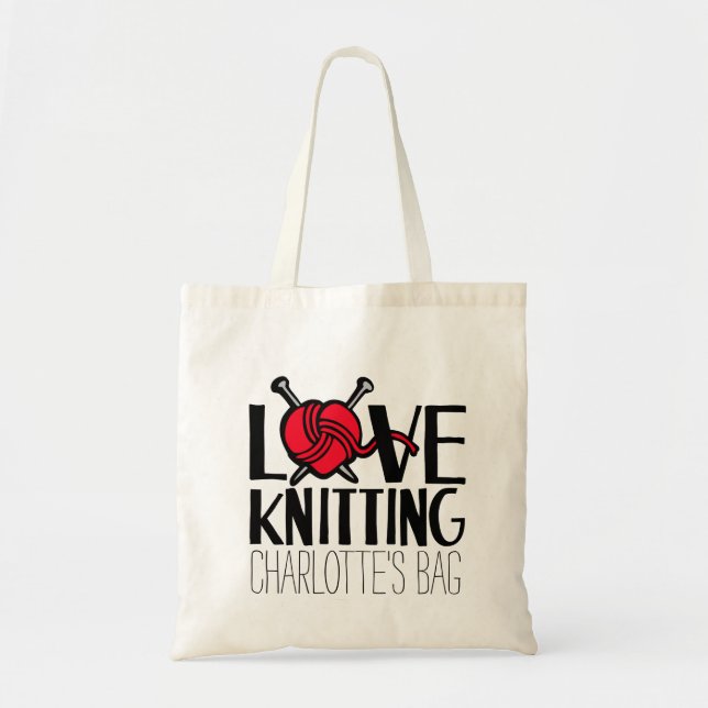 Amour nommé tricotant le sac rouge (Devant)