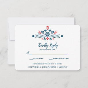 Amour nordique Mariage RSVP avec choix de repas