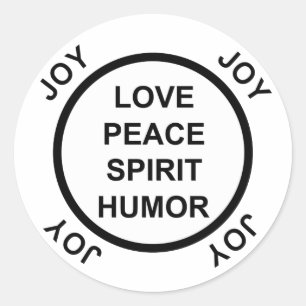 Amour, Paix, Esprit, Humour, Joie - Stickers