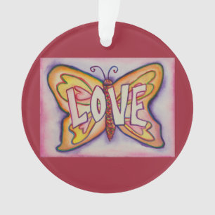 Amour Papillon Word Art Cadeau de vacances