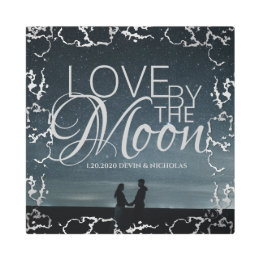 Amour Par La Lune Mur Mur Métalique