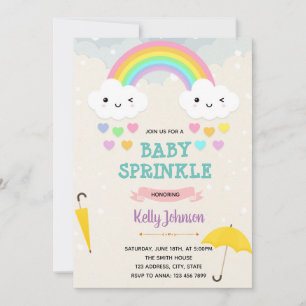 Amour pluie douche anniversaire invitation