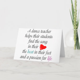 Amour pour apprendre à danser Carte pour notes(s)