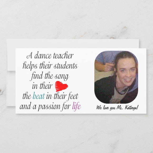 Amour Pour Apprendre Le Carte photo De Danse (Devant)