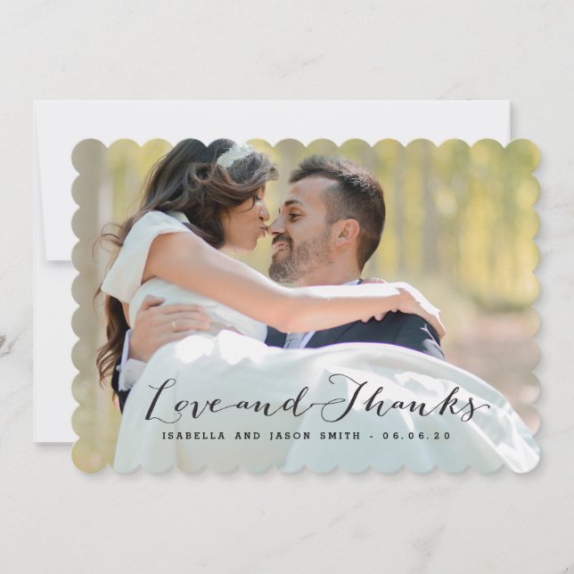AMOUR & REMERCIEMENTS | CARTE DE REMERCIEMENTS PHO (Devant)