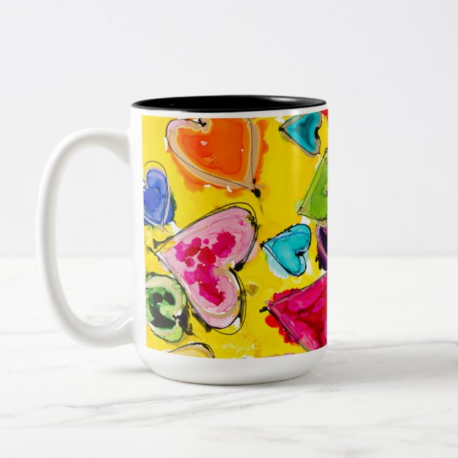 Amour Rempli Coeurs Mug (Gauche)
