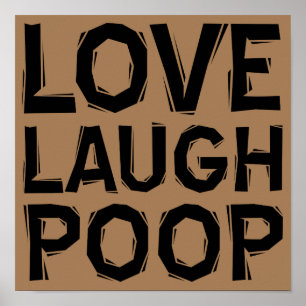 Amour Rire Caca Drôle Affiche Panneau Citations Pr