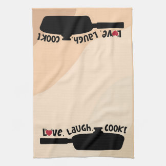 "Amour, Rire, Cook !" Serviette de thé de cuisine
