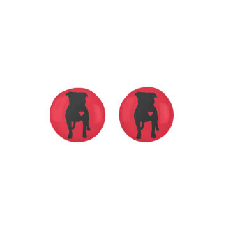Amour rouge lumineux boucles d'oreille d'un