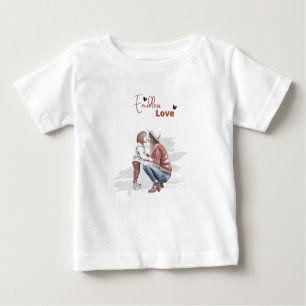 Amour sans fin Imprimer Tshirt bébé blanc moderne