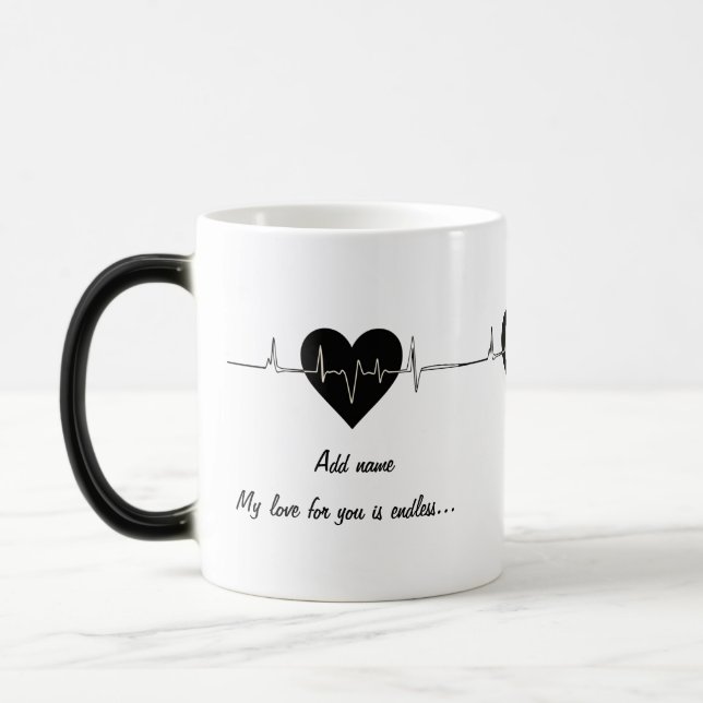 Amour sans fin : Mug de Morphing personnalisable (Gauche)