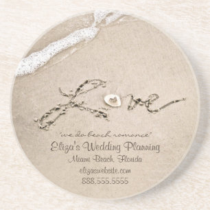 Amour sur la plage Mariage Dessous de verre d'affa