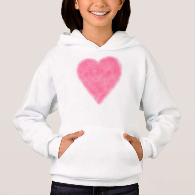 AMOUR Sweat - shirt à capuche de fille (Devant)