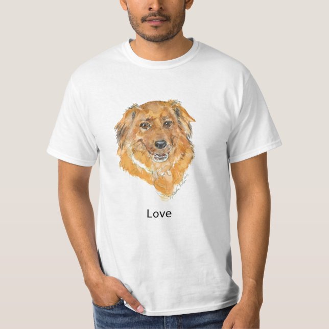 Amour :  T-shirts de pensées de chien (Devant)