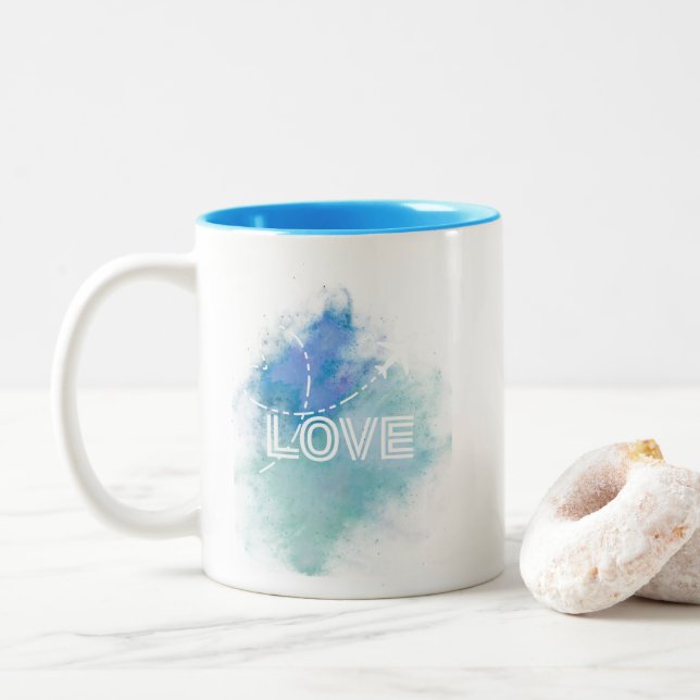 Amour thème Mug (Avec donut)