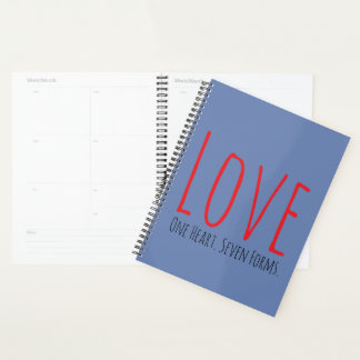 Amour - Un cœur. Sept formes de planner
