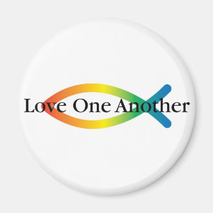 Amour un un autre aimant de poissons d'arc-en-ciel
