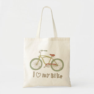 Amour vert vintage de la bicyclette I mon sac