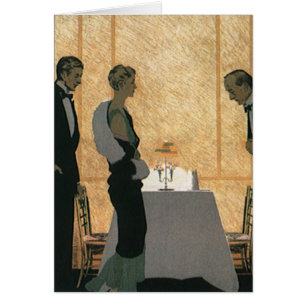 Amour vintage et romance, Couple Dîner Élégant