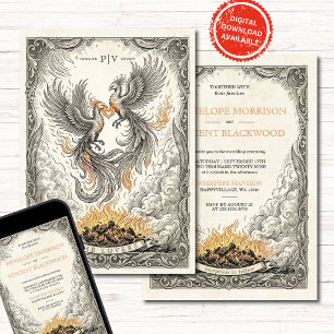 Amour Vintage Faire-Part de Mariage Tarot