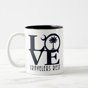 AMOUR Voyageurs Repose 11oz Mug à café à deux tons