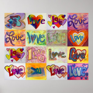 Amour Word Artisanat Peintures Poster Art Imprimer