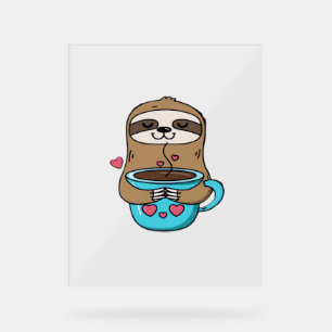 Amoureux De Café Chibi Sloth - Cute Kawaii Sloth H