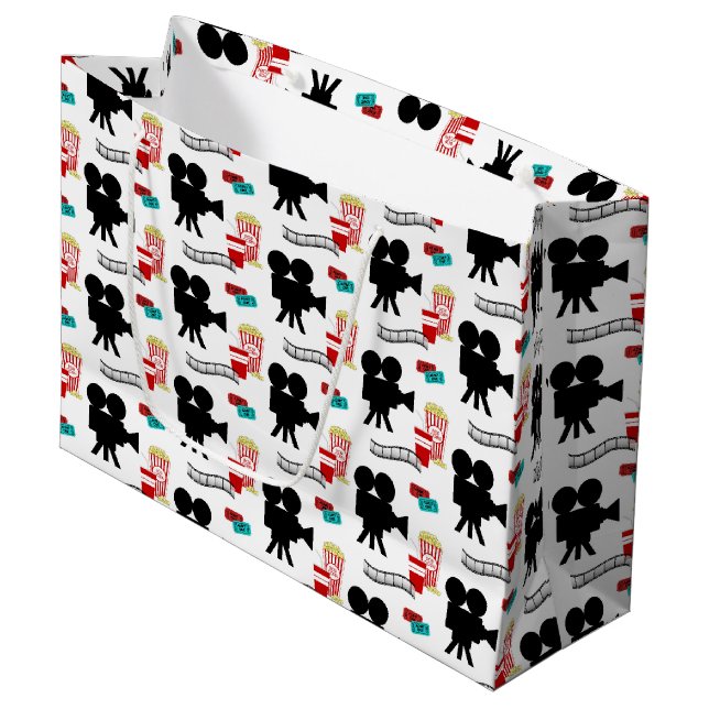 Amoureux de cinéma fête carrelage sac cadeau (Devant Angle)