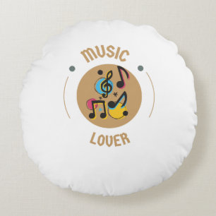 Amoureux de la musique Coussin ronde