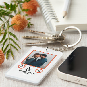 Amoureux de la Saint Valentin couple monogramme