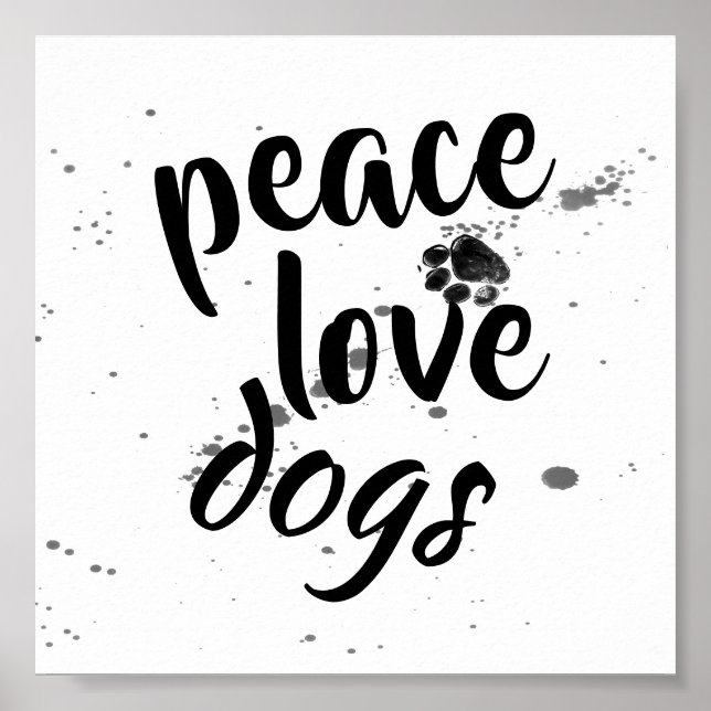 amoureux de les chiens citation poster design empr (Devant)