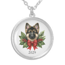 Amoureux de les chiens garde le collier de Noël