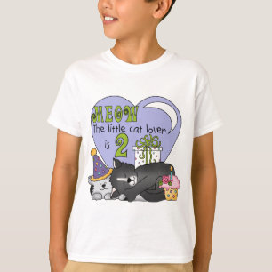 Amoureux des chats 2e anniversaire Tshirts et cade
