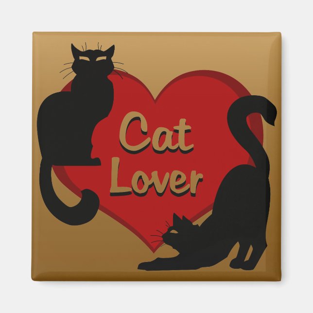 Amoureux des chats Magnet Kitty Chat Réfrigérateur (Devant)