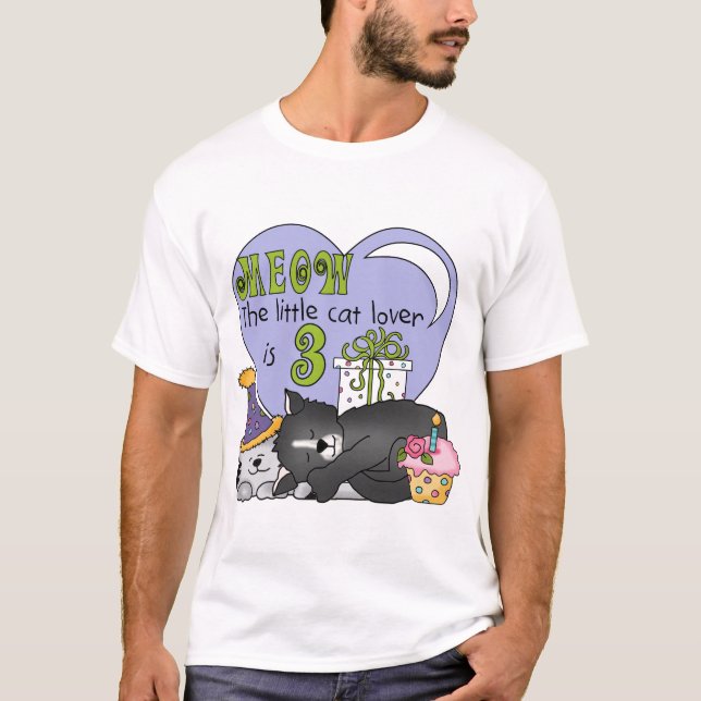 Amoureux des chats T-shirts et cadeaux 3e annivers (Devant)