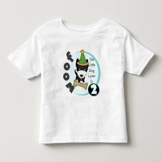 Amoureux des chiens 2e anniversaire Tshirts et cad (Devant)