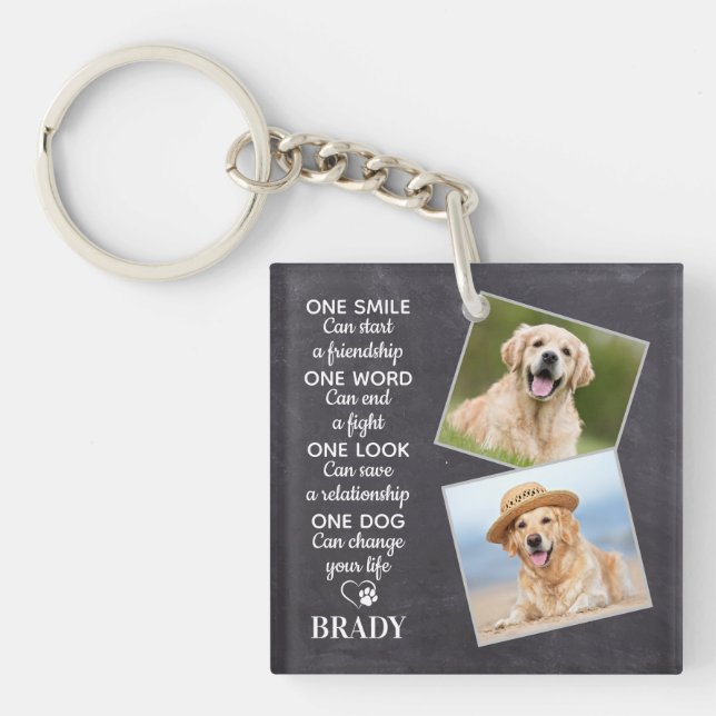 amoureux des chiens Citation Keepsaké Personnalisé (Devant)