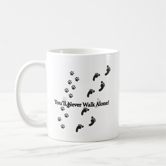 Amoureux des chiens Mug | Ne jamais marcher le lon (Gauche)