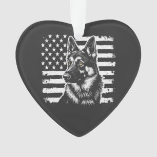 Amoureux du Berger Allemand Drapeau Américain USA