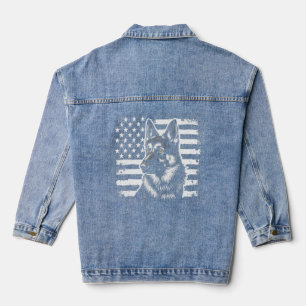 Amoureux du Berger Allemand Drapeau Américain USA 
