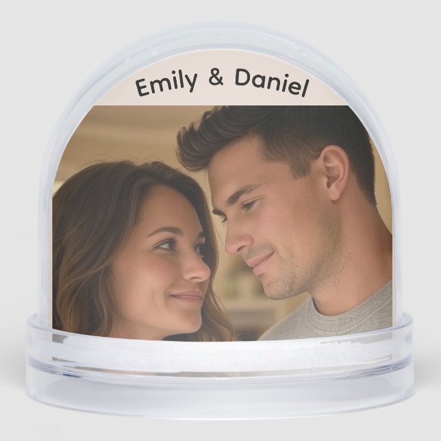 Amoureux Romantiques Globe De Neige Enchantant Cou (Avant)