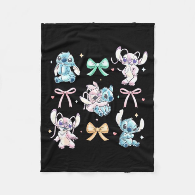 Amp Angel Coquette Style Bows Valentines Day  Fleecedecke (Vorderseite)